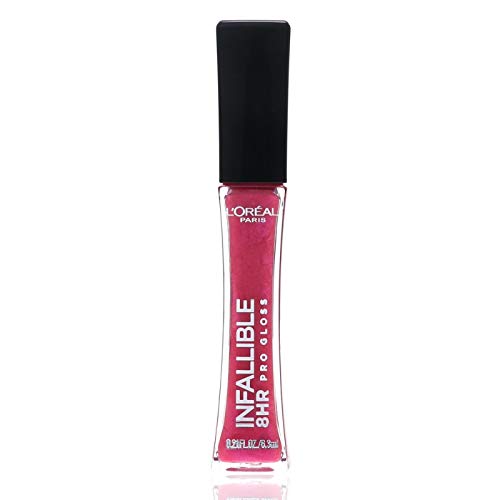 L'Oreal Infallible 8 HR Le Gloss, Pink Topaz 0.21 oz (Pack of 2)