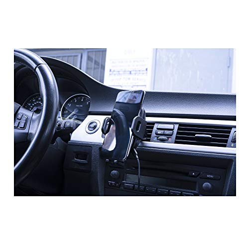 Phonesuit Energy Core Wireless Qi Car Charger and Automatic Phone Dock with Smart Motion Sensor and Motorized arms (Black)