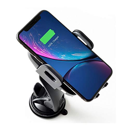 Phonesuit Energy Core Wireless Qi Car Charger and Automatic Phone Dock with Smart Motion Sensor and Motorized arms (Black)
