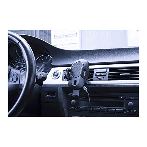 Phonesuit Energy Core Wireless Qi Car Charger and Automatic Phone Dock with Smart Motion Sensor and Motorized arms (Black)