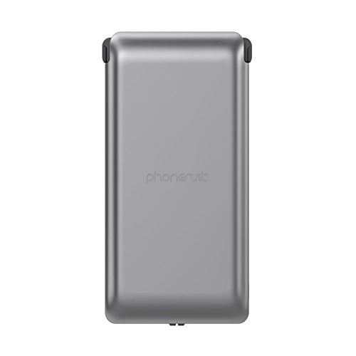 PhoneSuit | Apple Charger & Power Bank | All-in-One Portable Charger | Cell Phone Battery Backup | Built-in Wall Plug AC Adapter, Lightning & Micro USB Cables | USB Ports | 5600 mAh | iPhone, Samsung