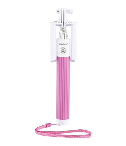 M&S Accessory Network GG-ST3-PNK THESELFIE STICK AUX WIRED PINK COMPACT PORTABLE 3.5MM FOLDING