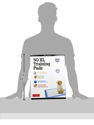 Creative Pet Group Dog Pads Extra Large - Super-Absorbent Extra Large Puppy Pads with Quilted Gel Core and Odor Control Technology, 28 Inches by 36 Inches, 50-Pack