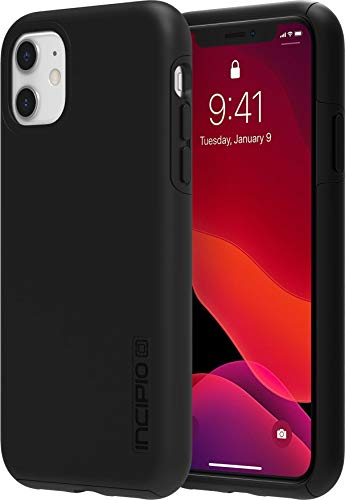 Incipio DualPro Dual Layer Case for Apple iPhone 11 with Flexible Shock-Absorbing Drop-Protection - Black