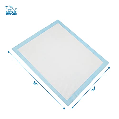 Best Pet Supplies Disposable Puppy Pads for Whelping Puppies and Training Dogs Ultra Absorbent, Leak Resistant, and Track Free for Indoor Pets, Floor Protection