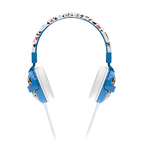 Gabba Goods Premium Kid's/Children's Safe Sound Printed & Foldable Over The Ear Comfort Padded Stereo Headphones with AUX Cable | Earphones - 85 Decibels…