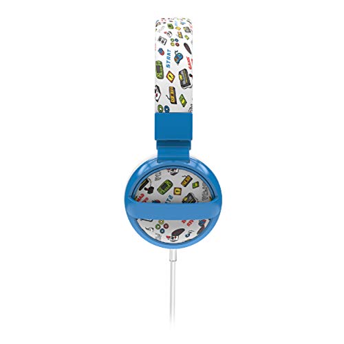 Gabba Goods Premium Kid's/Children's Safe Sound Printed & Foldable Over The Ear Comfort Padded Stereo Headphones with AUX Cable | Earphones - 85 Decibels…