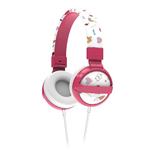 Gabba Goods Premium Kid's/Children's Safe Sound Printed & Foldable Over The Ear Comfort Padded Stereo Headphones with AUX Cable | Earphones - 85 Decibels…