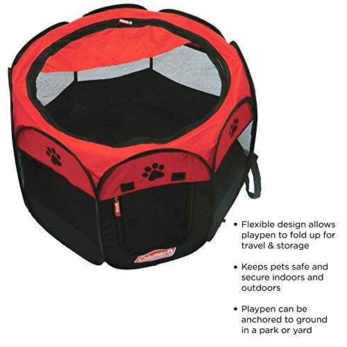 Coleman Pet Pop Up Playpen Great for Outdoor and Travel Needs