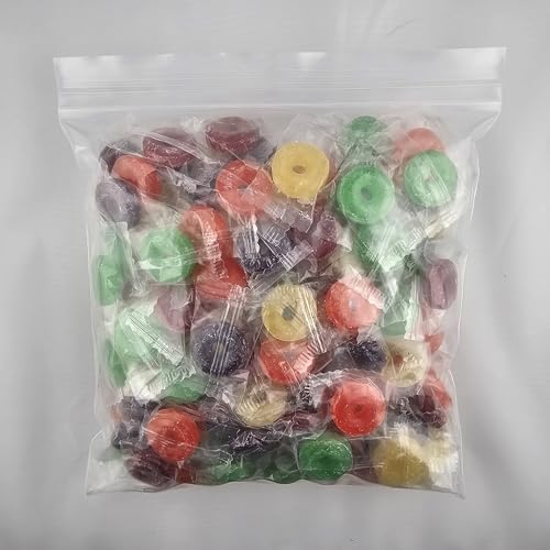 MiMa Llfe Saver Assorted Individually Wrapped Hard Candy-Bulk Halloween Candy, Individually Wrapped Old Fashioned Fruit Candies