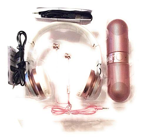 Metallix 3 Piece Set Wireless Speaker, Headphones and Premium Earbuds + MIC