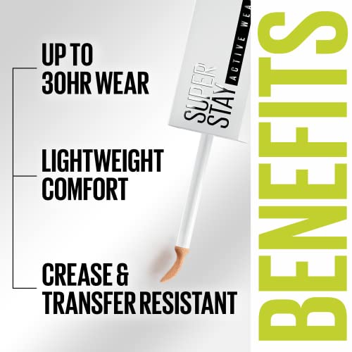 Maybelline Super Stay Liquid Concealer Makeup, Full Coverage Concealer, Up to 30 Hour Wear, Transfer Resistant, Natural Matte Finish, Oil-free, Available in 16 Shades