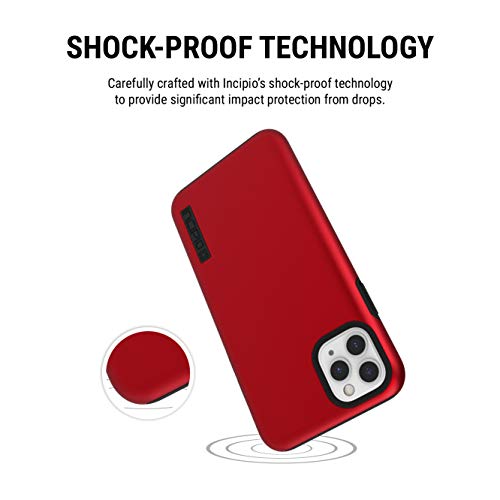 Incipio DualPro Dual Layer Case for Apple iPhone 11 Pro Max with Flexible Shock-Absorbing Drop-Protection - Iridescent Red/Black