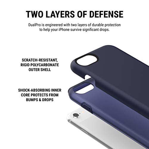 Incipio DualPro Compatible with Apple iPhone SE (2020) & iPhone 8/7/6/6s - Midnight Blue