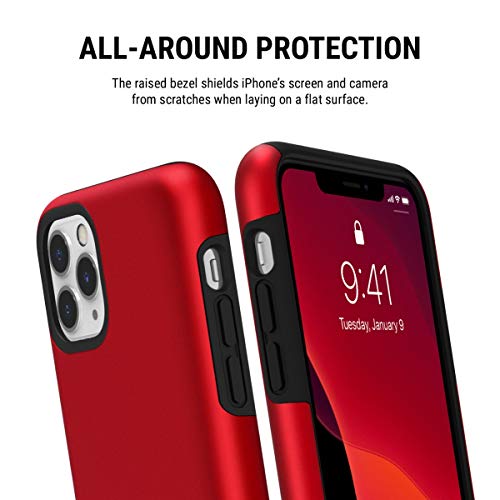 Incipio DualPro Dual Layer Case for Apple iPhone 11 Pro Max with Flexible Shock-Absorbing Drop-Protection - Iridescent Red/Black