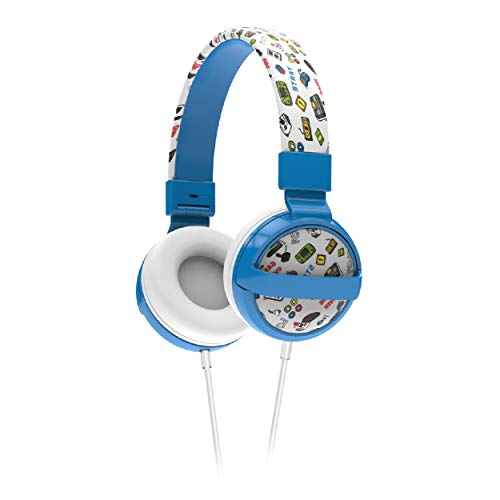 Gabba Goods Premium Kid's/Children's Safe Sound Printed & Foldable Over The Ear Comfort Padded Stereo Headphones with AUX Cable | Earphones - 85 Decibels…