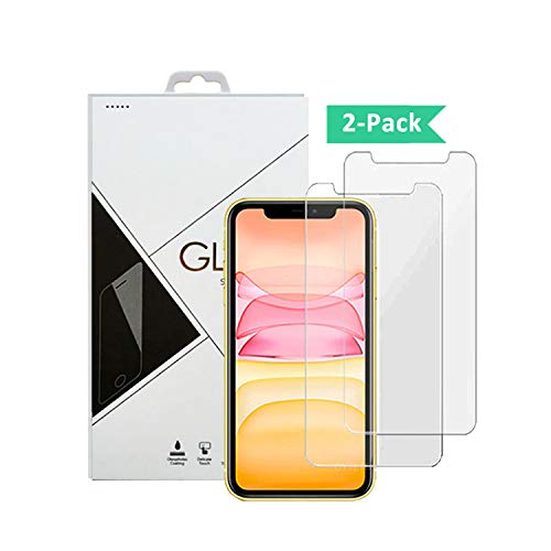 MiMa Glass Screen Protector for iPhone 11/iPhone XR 6.1 Inch 2 Pack Tempered Glass Screen Protector for Apple iPhone 11/iPhone XR 6.1 Inch Display Anti Scratch Advanced HD Clarity Work Most Case