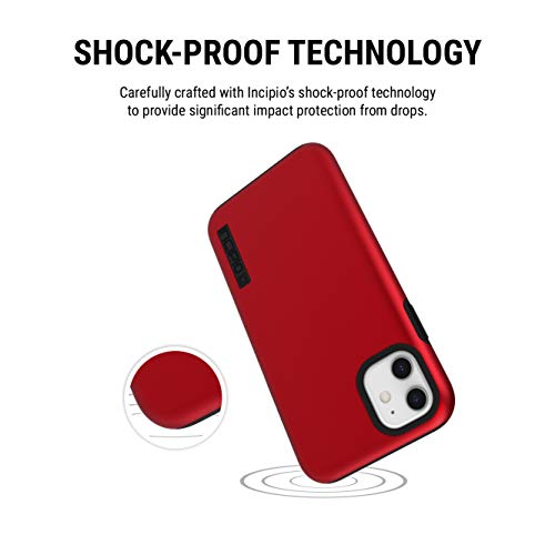 Incipio DualPro Dual Layer Case for Apple iPhone 11 with Flexible Shock-Absorbing Drop-Protection - Iridescent Red/Black