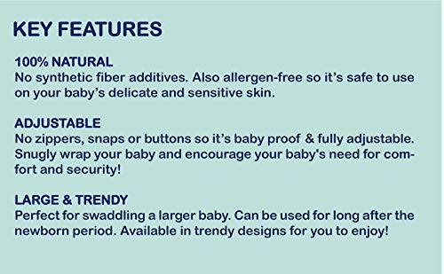 SimplyLife Home Swaddle Blankets Baby Wrap, Soft Breathable Muslin Cotton, Adjustable Infant Swaddles, Perfect for Receiving