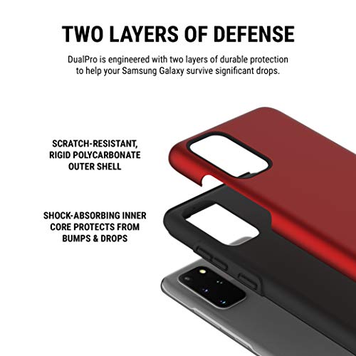 Incipio DualPro Case Compatible with Samsung Galaxy S20+ - Iridescent Red/Black