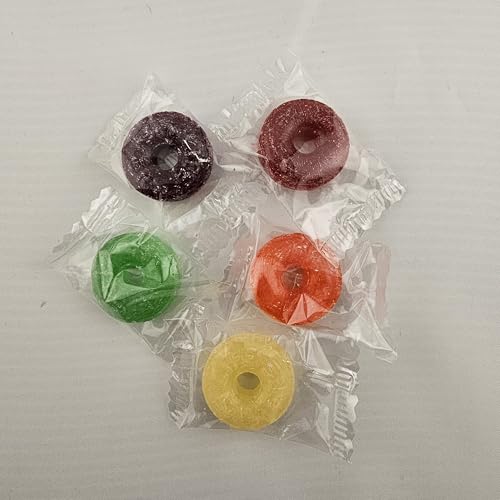 MiMa Llfe Saver Assorted Individually Wrapped Hard Candy-Bulk Halloween Candy, Individually Wrapped Old Fashioned Fruit Candies