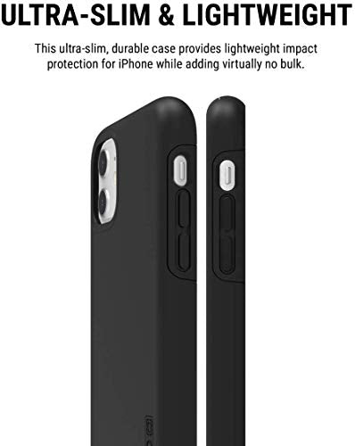 Incipio DualPro Dual Layer Case for Apple iPhone 11 with Flexible Shock-Absorbing Drop-Protection - Black