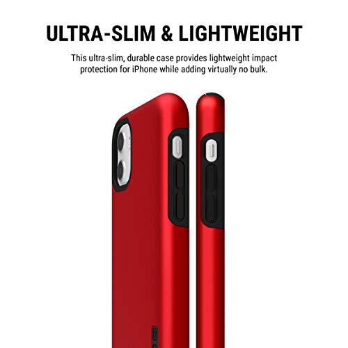 Incipio DualPro Dual Layer Case for Apple iPhone 11 with Flexible Shock-Absorbing Drop-Protection - Iridescent Red/Black