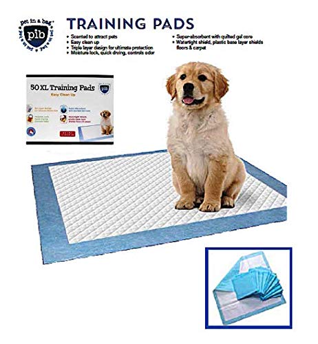 Creative Pet Group Dog Pads Extra Large - Super-Absorbent Extra Large Puppy Pads with Quilted Gel Core and Odor Control Technology, 28 Inches by 36 Inches, 50-Pack