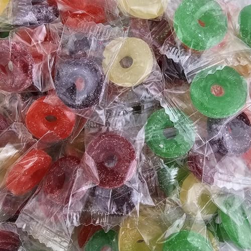 MiMa Llfe Saver Assorted Individually Wrapped Hard Candy-Bulk Halloween Candy, Individually Wrapped Old Fashioned Fruit Candies