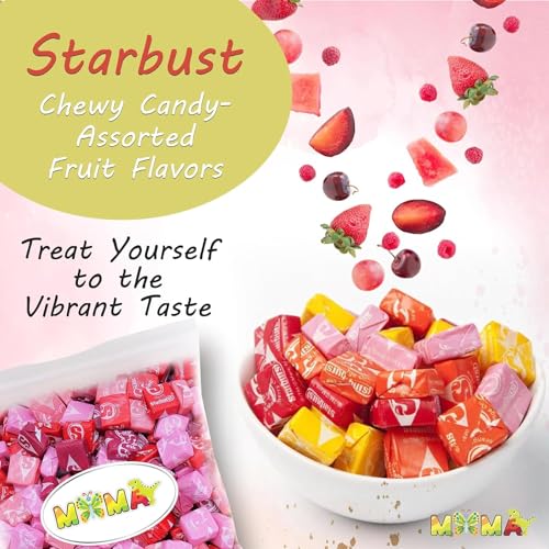 StrBurst Chewy Candy Made with Real Fruit Juice - FaveReds Flavored Fruit Easter Candy for Snacking and Sharing - Gluten Free Individually Wrapped Treats