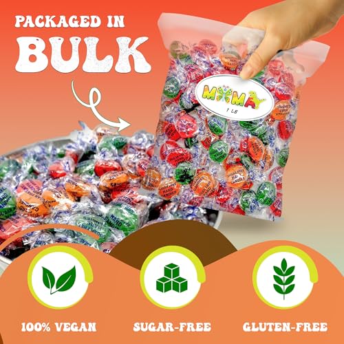 Sugar Free Hard Candy - 1 lb Delicious Bulk Candy Individually Wrapped - Gluten Free, Vegan, Keto Friendly Bag of Treats for Easter & Valentines Day