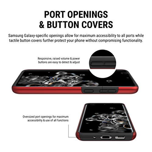 Incipio DualPro Case Compatible with Samsung Galaxy S20+ - Iridescent Red/Black