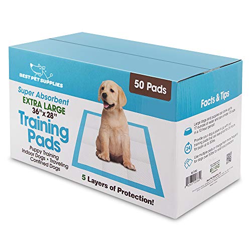 Best Pet Supplies Disposable Puppy Pads for Whelping Puppies and Training Dogs Ultra Absorbent, Leak Resistant, and Track Free for Indoor Pets, Floor Protection