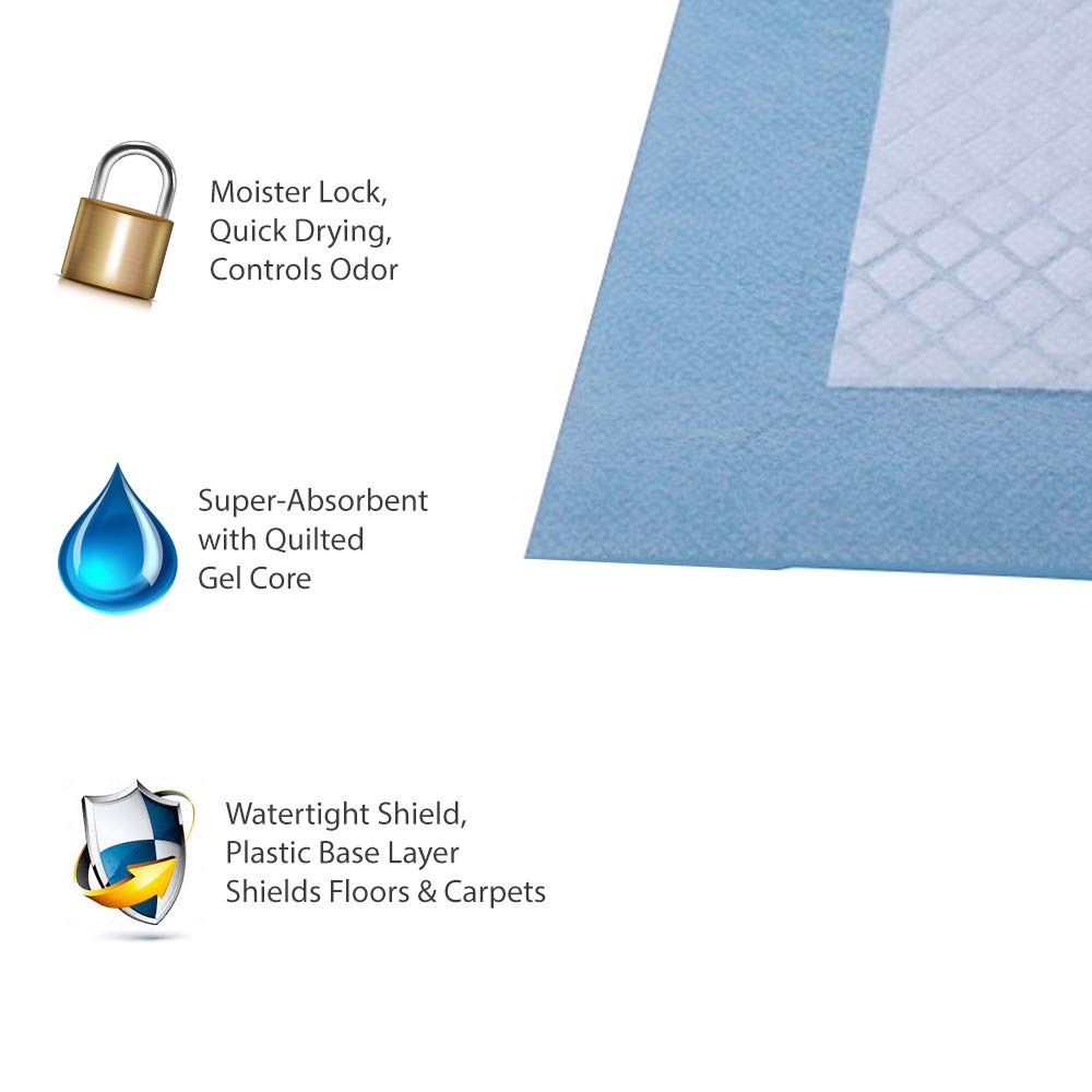 Creative Pet Group Dog Pads Extra Large - Super-Absorbent Extra Large Puppy Pads with Quilted Gel Core and Odor Control Technology, 28 Inches by 36 Inches, 50-Pack