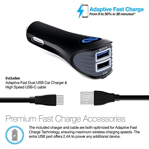 Wireless Fast Charging Cell Phone Car Mount, Naztech Magbuddy Air Vent Phone Holder Mount Hands Free - Easily Install Compatible For iPhone 14/13/ProMax/Pro, Galaxy S23/S22, Pixel & More [Black] 14533