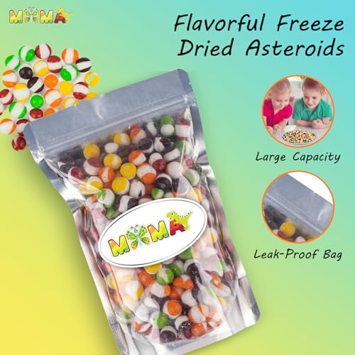MiMa Flavorful Freeze-Dried Asteroids - Assorted Fruit Easter Candy for a Unique, Crunchy Treat - Resealable Bag of Freeze-Dried Delights