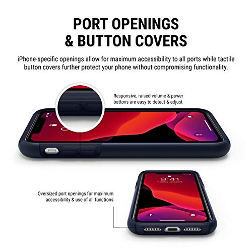 Incipio DualPro Dual Layer Case for Apple iPhone 11 with Flexible Shock-Absorbing Drop-Protection - Iridescent Midnight Blue