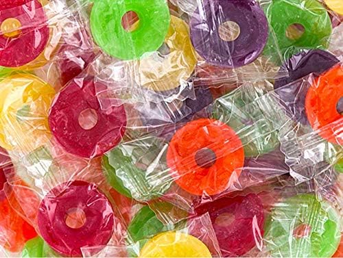 MiMa Llfe Saver Assorted Individually Wrapped Hard Candy-Bulk Halloween Candy, Individually Wrapped Old Fashioned Fruit Candies