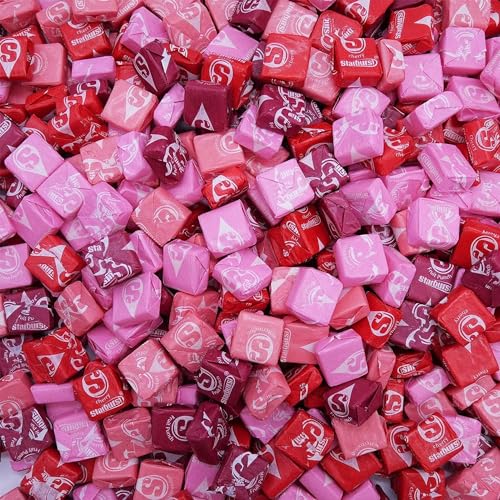 StrBurst Chewy Candy Made with Real Fruit Juice - FaveReds Flavored Fruit Easter Candy for Snacking and Sharing - Gluten Free Individually Wrapped Treats