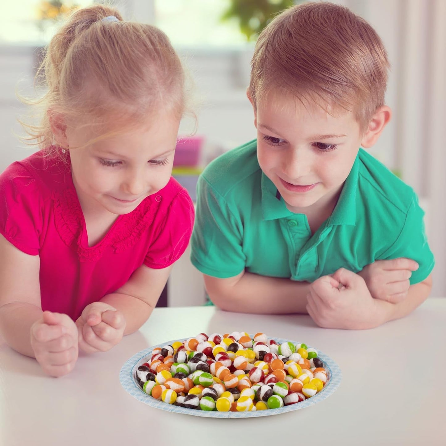 MiMa Pack of 3 Flavorful Freeze Dried Asteroids - Assorted Fruit Candy for a Unique, Crunchy Treat (6oz, Original Rainbow) - Resealable Bag of Freeze-Dried Asteroids