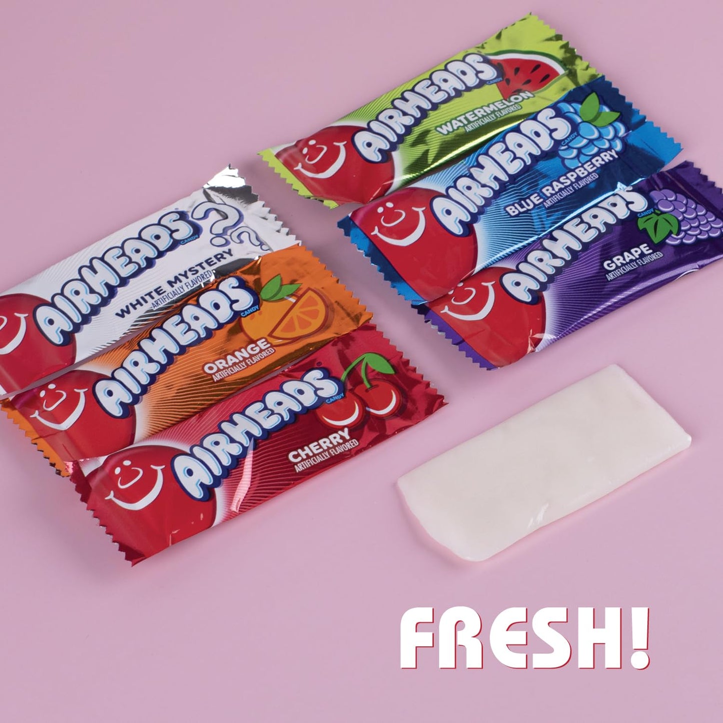 Mini Fruit Candy Bars - 1.5lb Assorted Fruit Flavors, Individually Wrapped, Taffy, Easter, Gifts, Holiday, Pantry, Non-Melting, Party Candy Bowls, Valentines Day, Resealable Bag (Cherry)