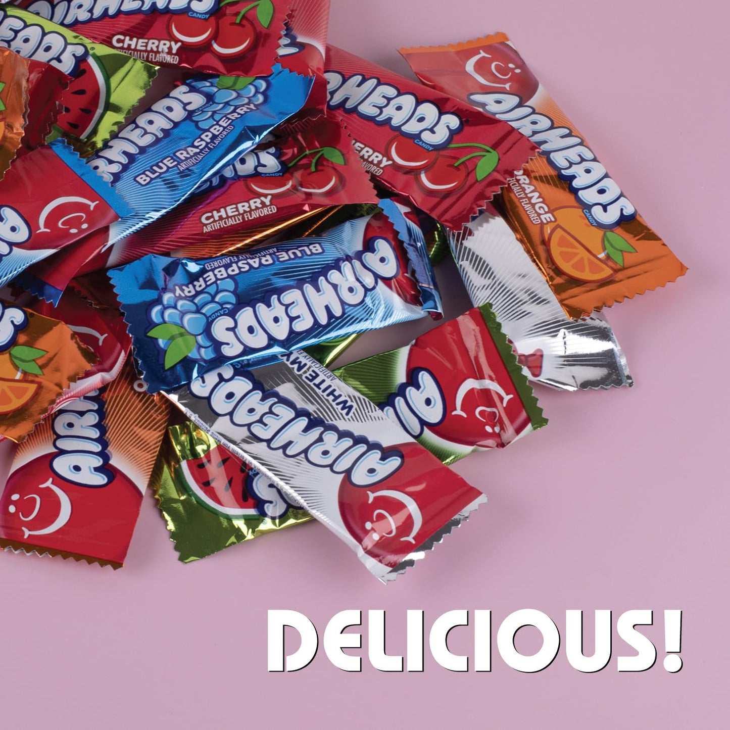 Mini Fruit Candy Bars - 1.5lb Assorted Fruit Flavors, Individually Wrapped, Taffy, Easter, Gifts, Holiday, Pantry, Non-Melting, Party Candy Bowls, Valentines Day, Resealable Bag (Cherry)