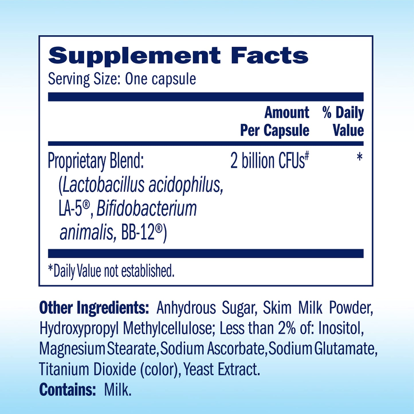 TruBiotics Daily Probiotic, 30 Capsules - Gluten Free, Soy Free Digestive + Immune Health Support Supplement for Men and Women