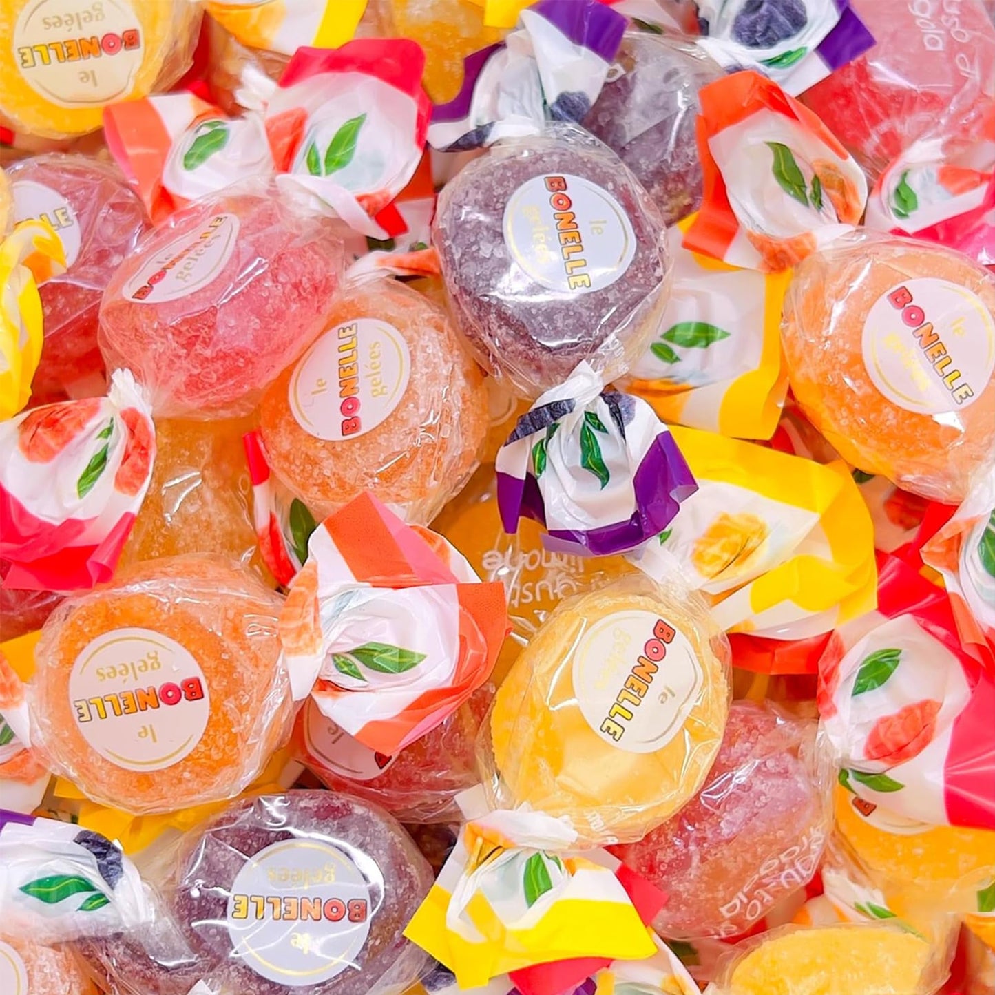 B0nelle Sugar-Free Italian Fruit Jelly Candy - 1 lb Assorted Individually Wrapped Jelly Fruit Candy - Delicious Easter Treats for Gifting & Sharing