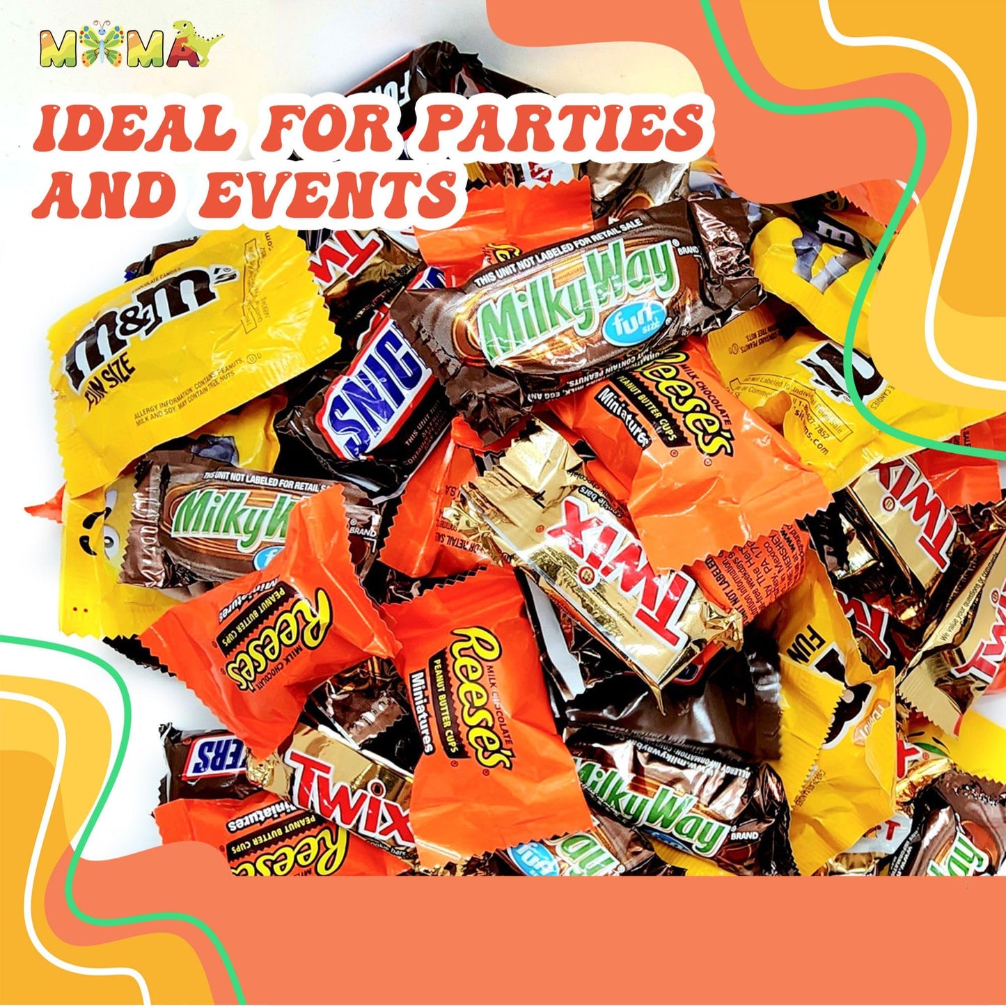 Assorted Easter Chocolate Candy Mix Reclosable Bags - Ideal for Any Occasion Mini Chocolate Bars - Individually Wrapped Treats for Party Favors, Dessert Tables & More - 3.5Lbs