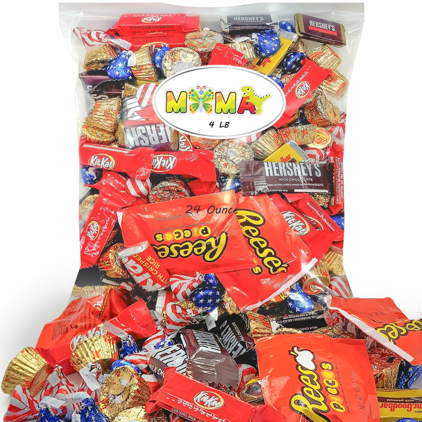 Assorted Easter Chocolate Candy Mix - 4lb Chocolate Candy Variety Pack - Bulk Treats Individually Wrapped for Party Favors, Dessert Tables & More