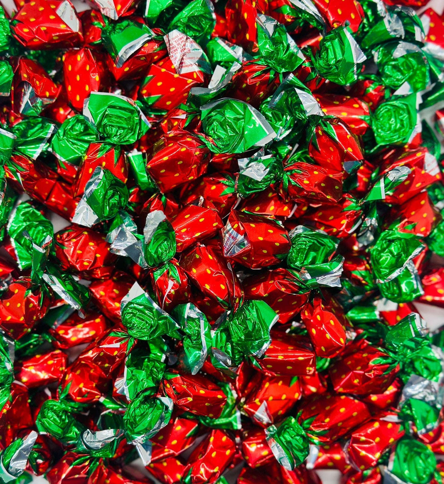 Strawberry Non-Filled Bon Bons- 2LB Hard Candy With Strawberry Filling-Hard CandyPerfect for Valentine's Day, Easter, Snacking and Sharing - Ideal for Candy Bowls, Dessert Tables, Parties, Halloween, and More - in resealavle bag