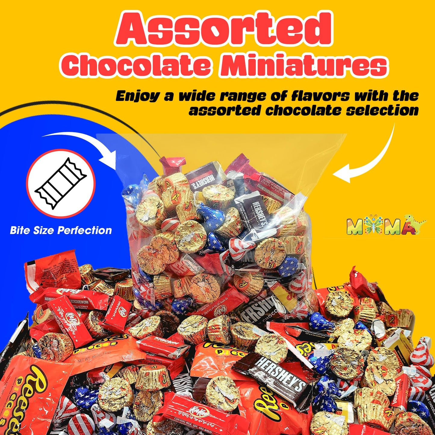 Assorted Easter Chocolate Candy Mix - 4lb Chocolate Candy Variety Pack - Bulk Treats Individually Wrapped for Party Favors, Dessert Tables & More