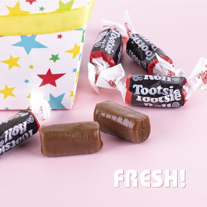 Tootsie Rolls Bulk Individually Wrapped Chewy Taffy Candy,Peanut Free, Gluten Free Perfect for Snacking and Sharing - Ideal for Candy Bowls, Dessert Tables, Parties, Halloween and More, Tootsie Rolls Midgees Individually Wrapped, Kosher Candy(2 Pound)