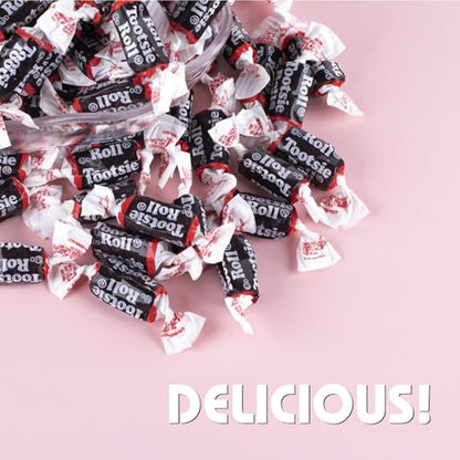 Tootsie Rolls Bulk Individually Wrapped Chewy Taffy Candy,Peanut Free, Gluten Free Perfect for Snacking and Sharing - Ideal for Candy Bowls, Dessert Tables, Parties, Halloween and More, Tootsie Rolls Midgees Individually Wrapped, Kosher Candy(2 Pound)